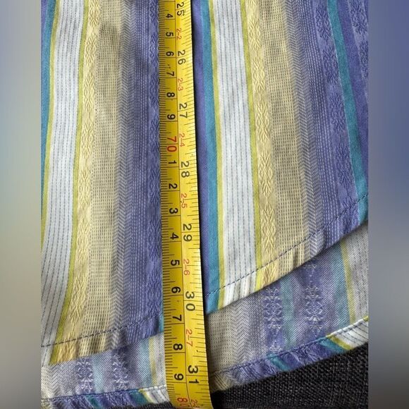 Robert Graham Shirt Mens Stripe Flip Cuff Button Up Floral Embroidered Sz XL - Picture 10 of 15